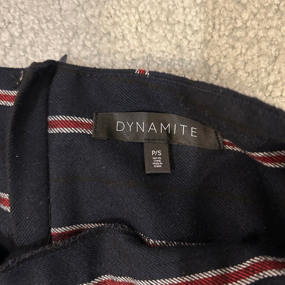 Dynamite Size Small Mini Skirt Navy with Red/White Stripes - Picture 7 of 9